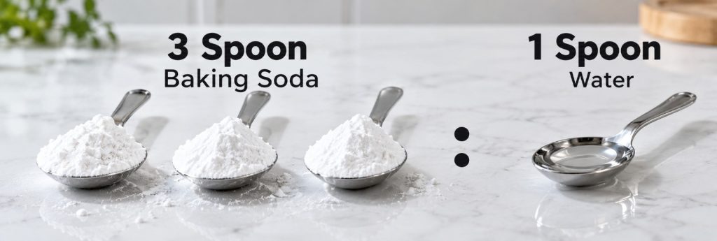baking soda paste ratio 3 to 1
